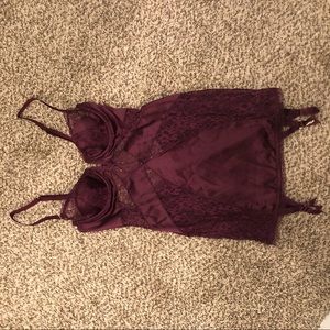 Satin and Lace Garter Slip